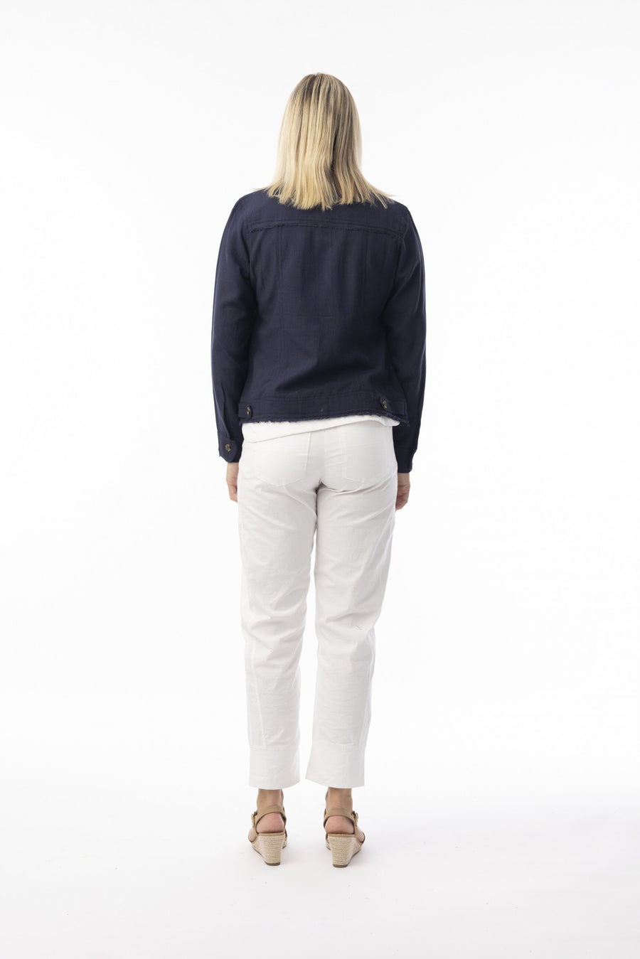 Linen Essentials Jacket - Navy