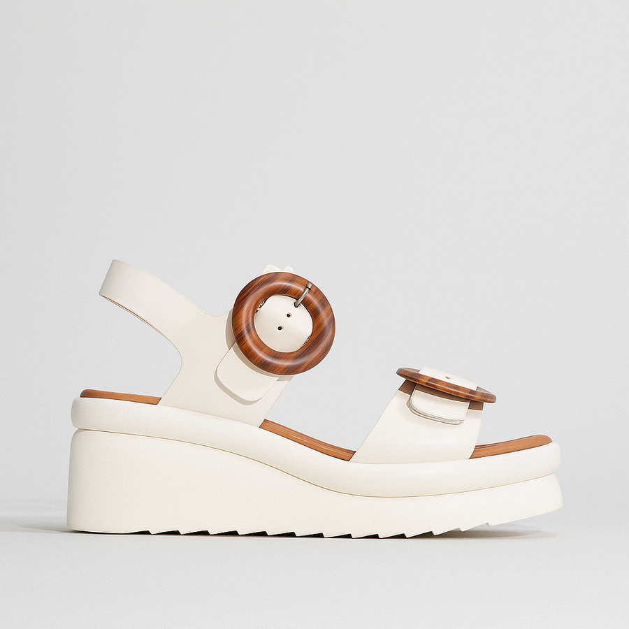 Menorca Wedges - Bone