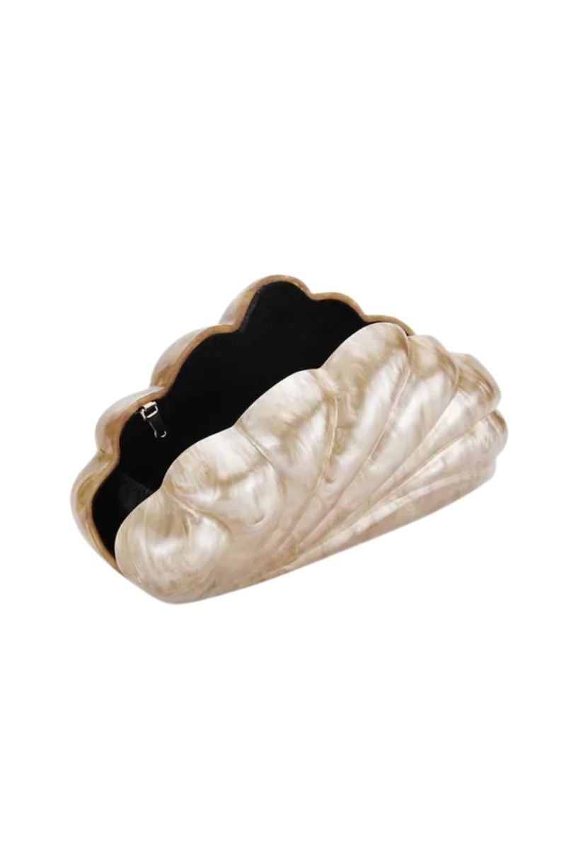 Pearlescent Shell Clutch