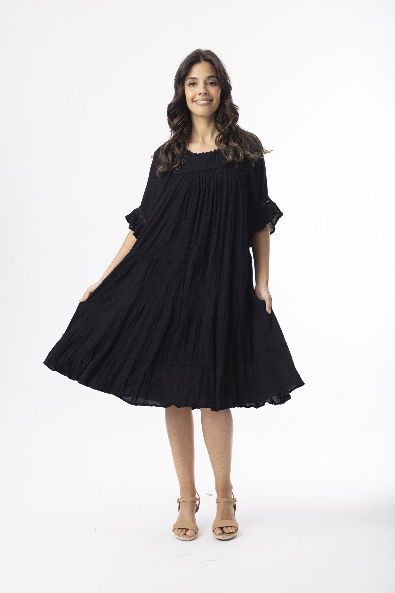 Rayon Essentials Dress - Black