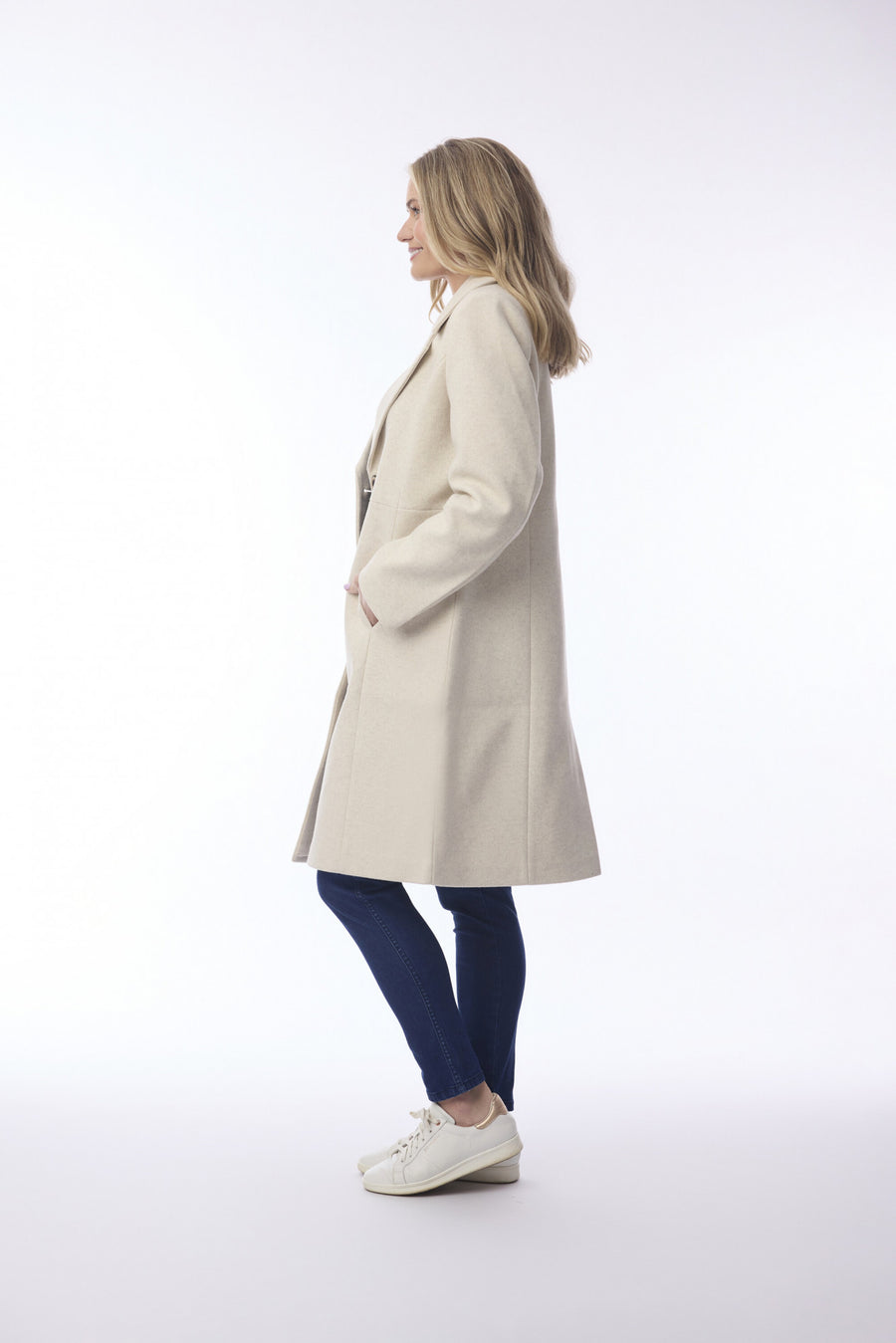 Solid Trench Coat - Beige