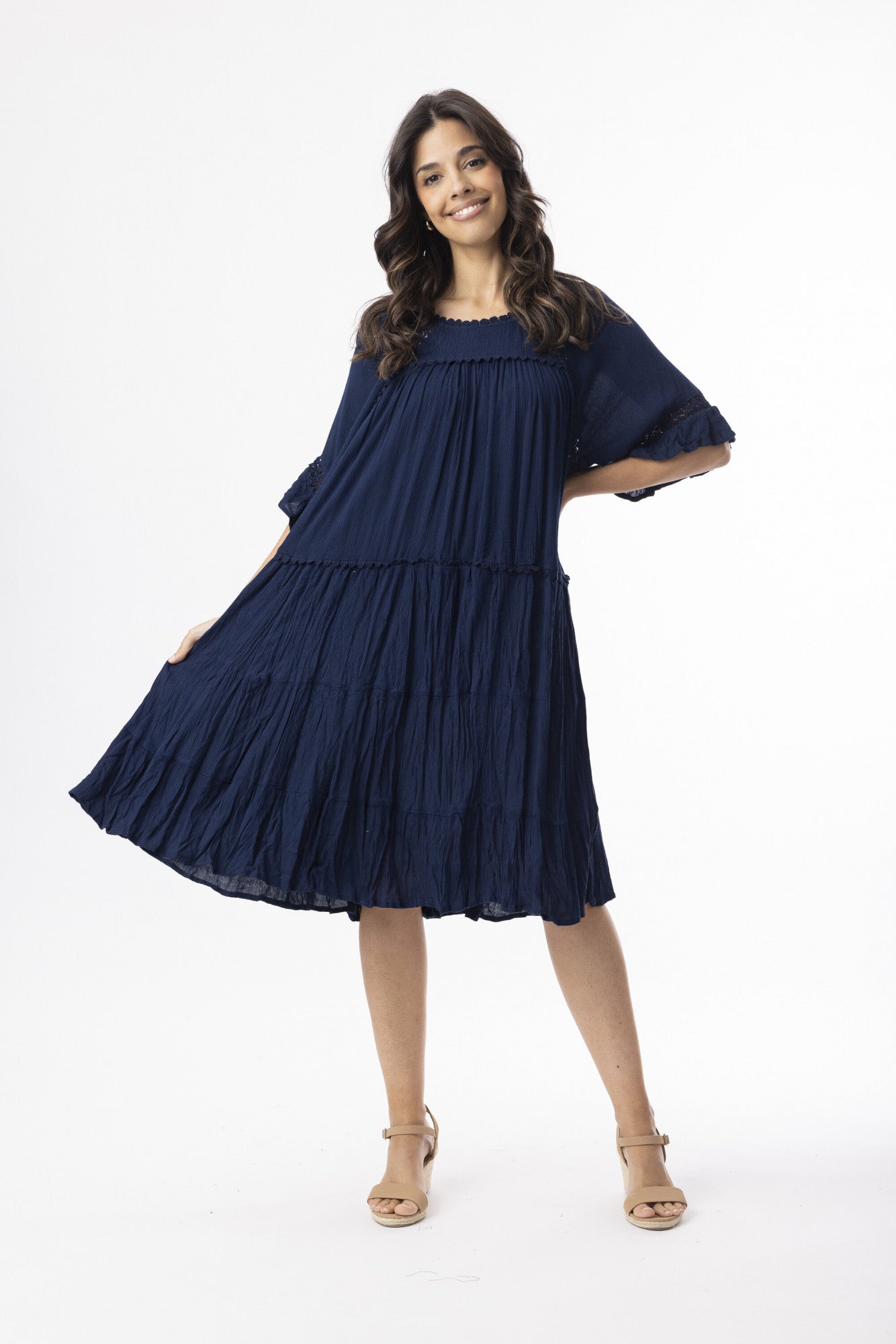 Rayon Essentials Dress - Navy