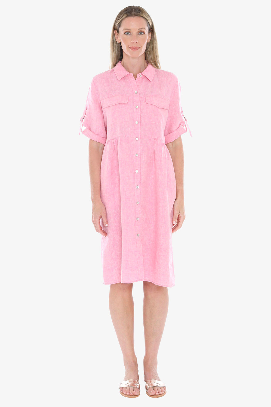 D-Ring Sleeve Dress - Flamingo