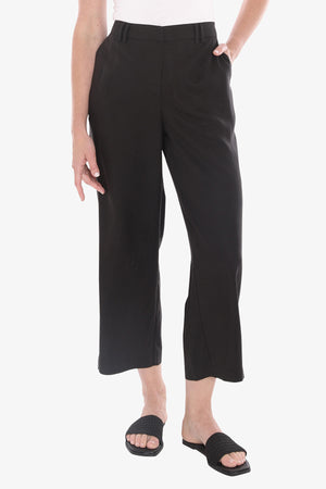 Flat Front Pants - Black
