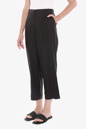 Flat Front Pants - Black