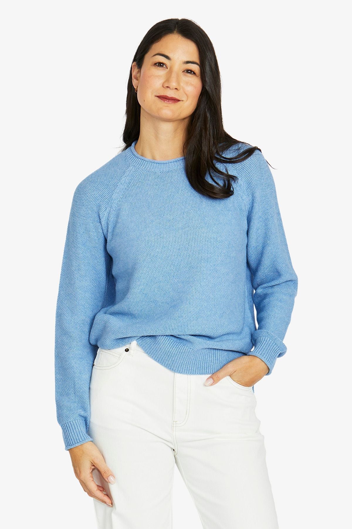 Cross Stitch Pullover - Blue Sky Marle