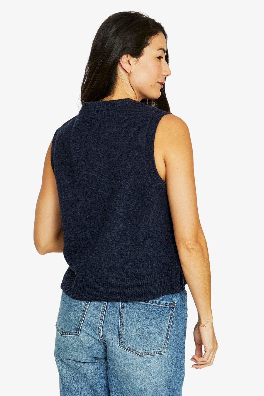 Reverse Jersey Vest - Indigo