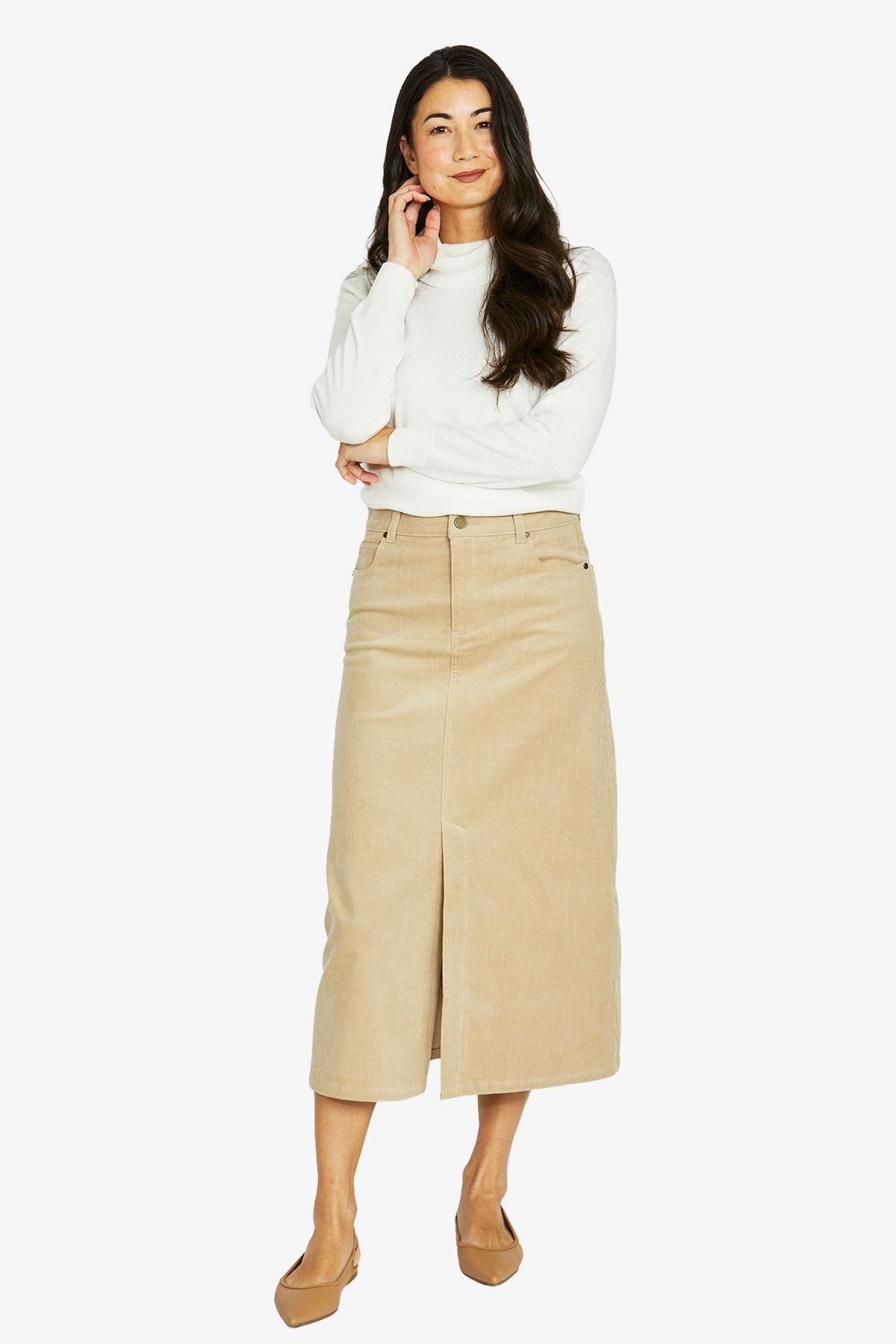 Cord Skirt -Oat