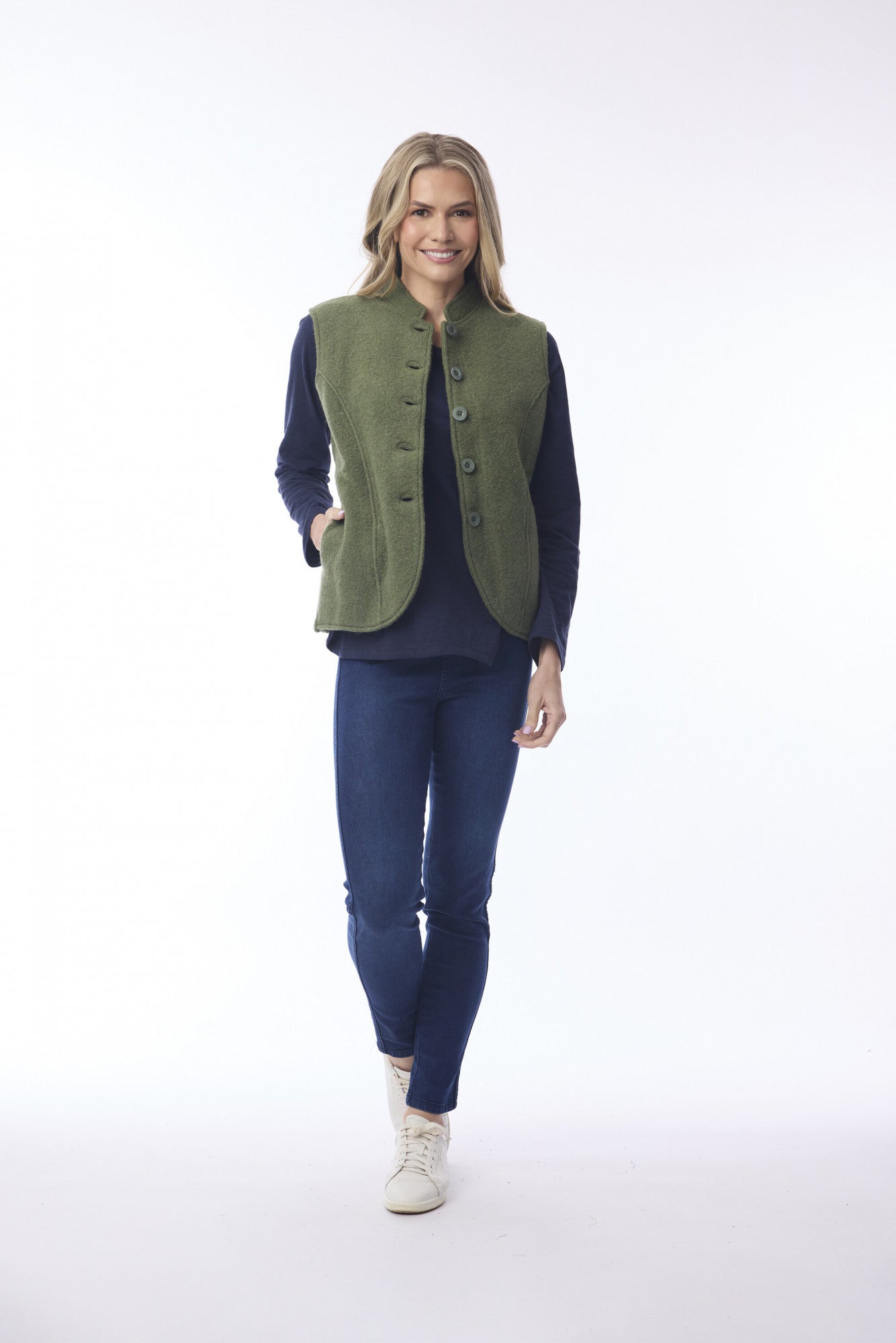 Wool Vest - Olive