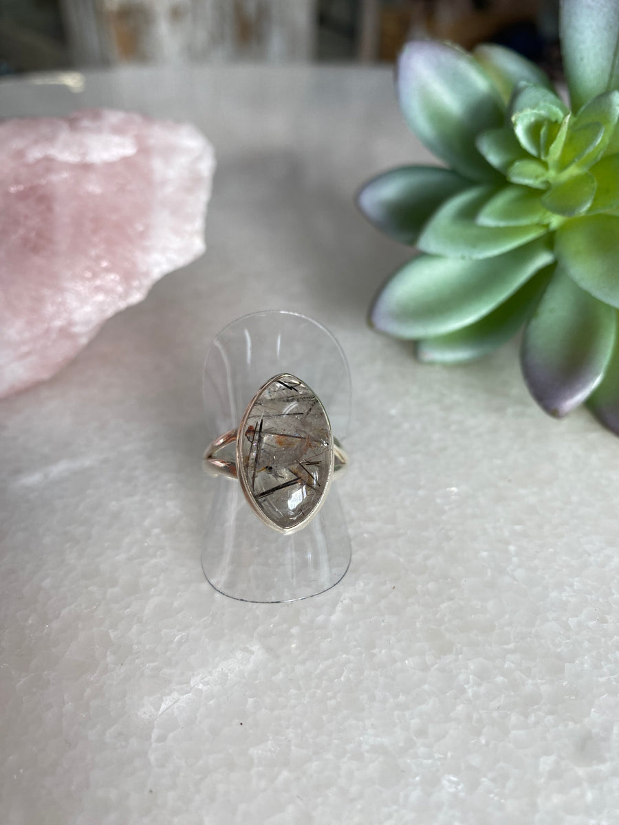 Tourmalated Quartz Ring