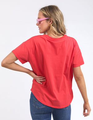 Halli Short Sleeve Tee - Bittersweet Red