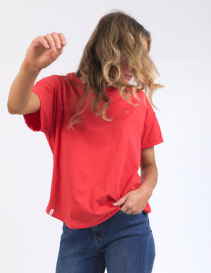 Halli Short Sleeve Tee - Bittersweet Red