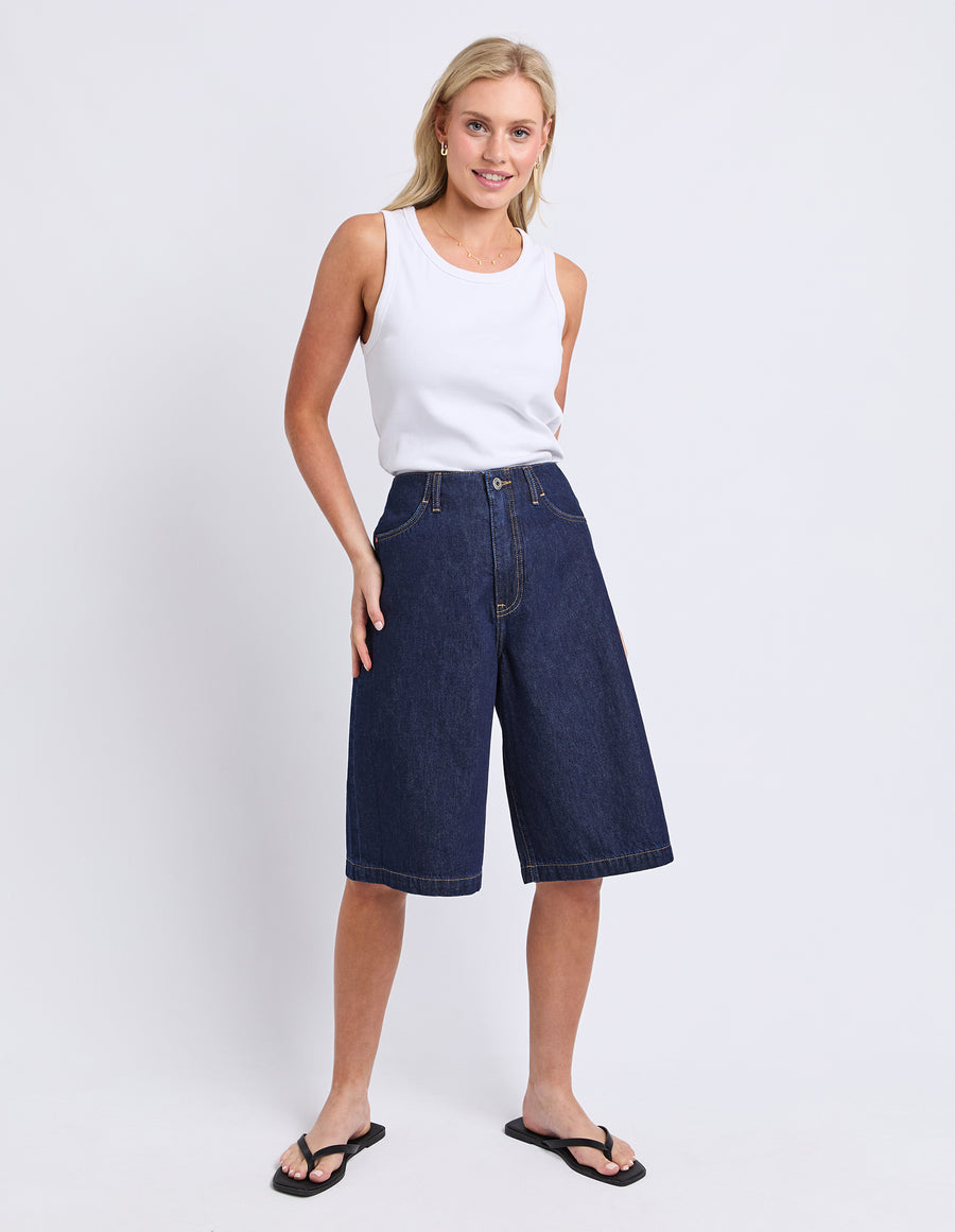 Faith Denim Shorts - Dark Blue Wash