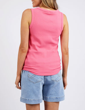 Rib Crew Tank - Pink Lemonade