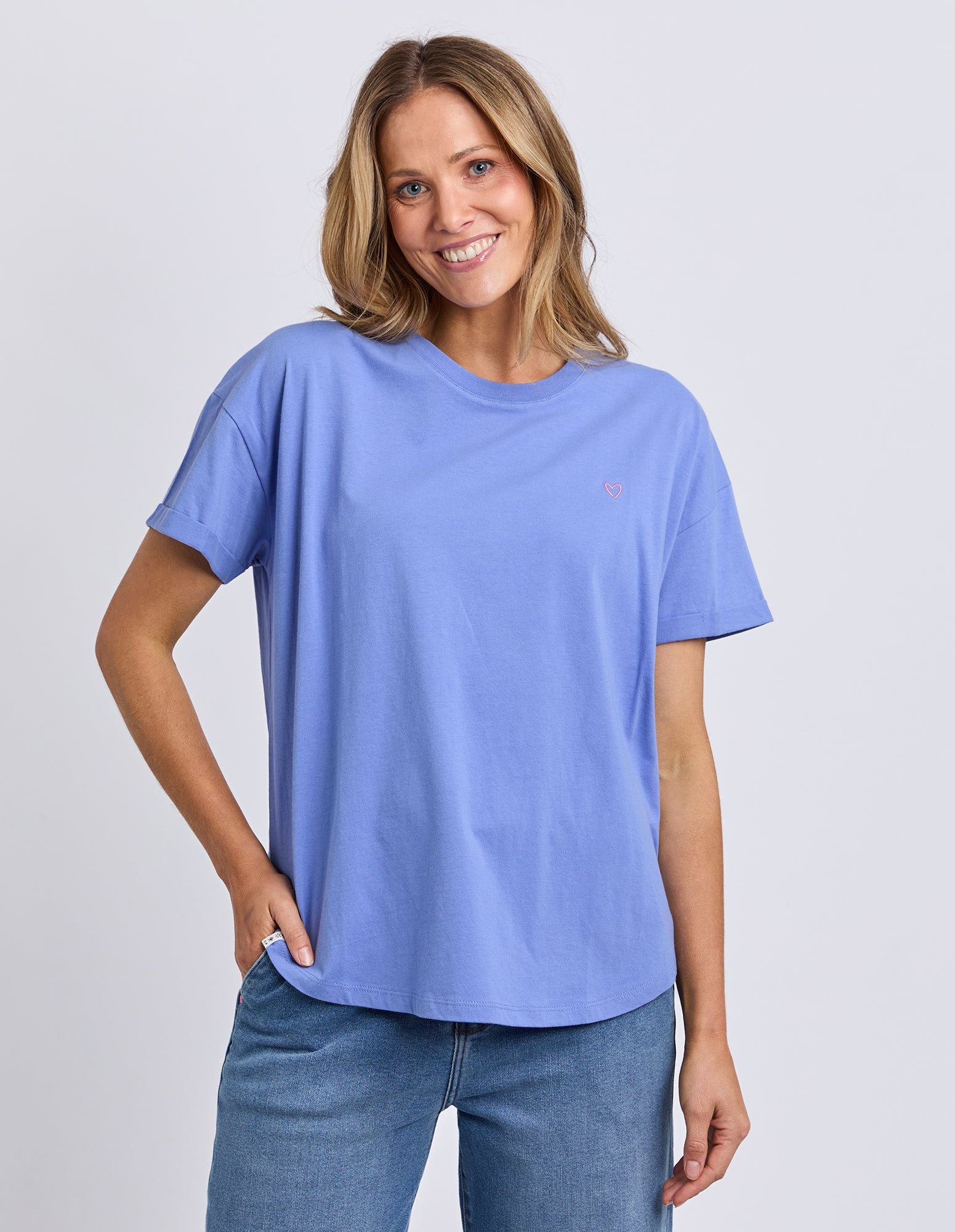 Halli Short Sleeve Tee - Cornflower