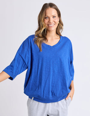 Mazie Vee Neck - French Blue