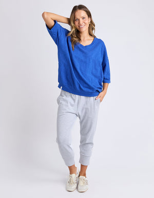 Mazie Vee Neck - French Blue