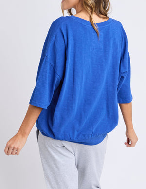 Mazie Vee Neck - French Blue