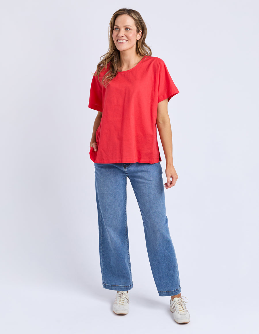 Curtis Woven Tee - Cayenne