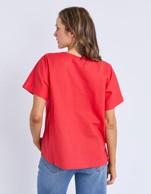 Curtis Woven Tee - Cayenne