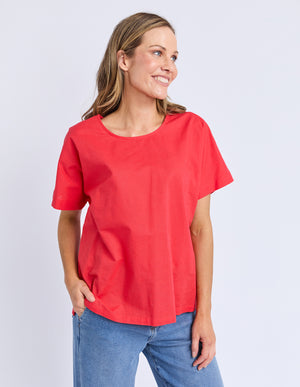 Curtis Woven Tee - Cayenne
