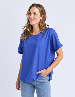Curtis Woven Tee - Ocean