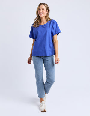 Curtis Woven Tee - Ocean
