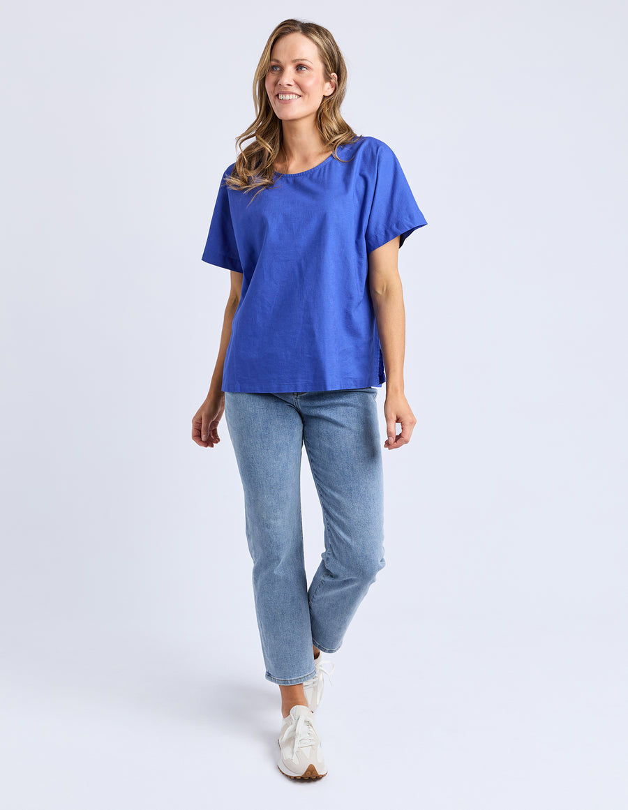 Curtis Woven Tee - Ocean