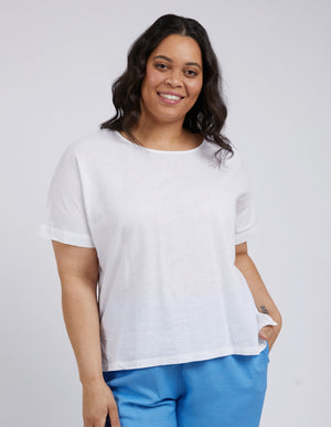 Curtis Woven Tee - White