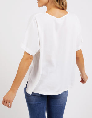 Curtis Woven Tee - White