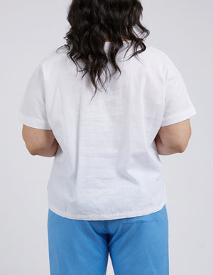 Curtis Woven Tee - White