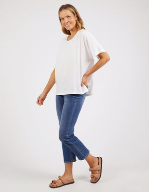 Curtis Woven Tee - White