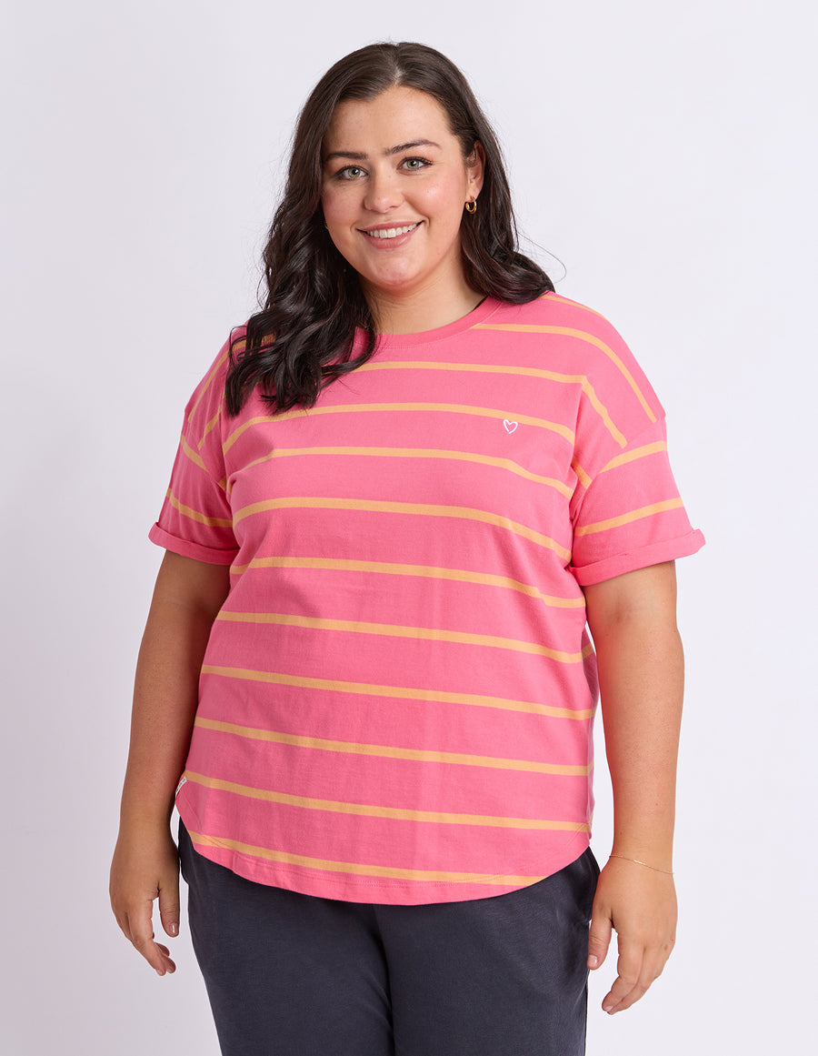 Halli Short Sleeve Tee - Pink Lemonade