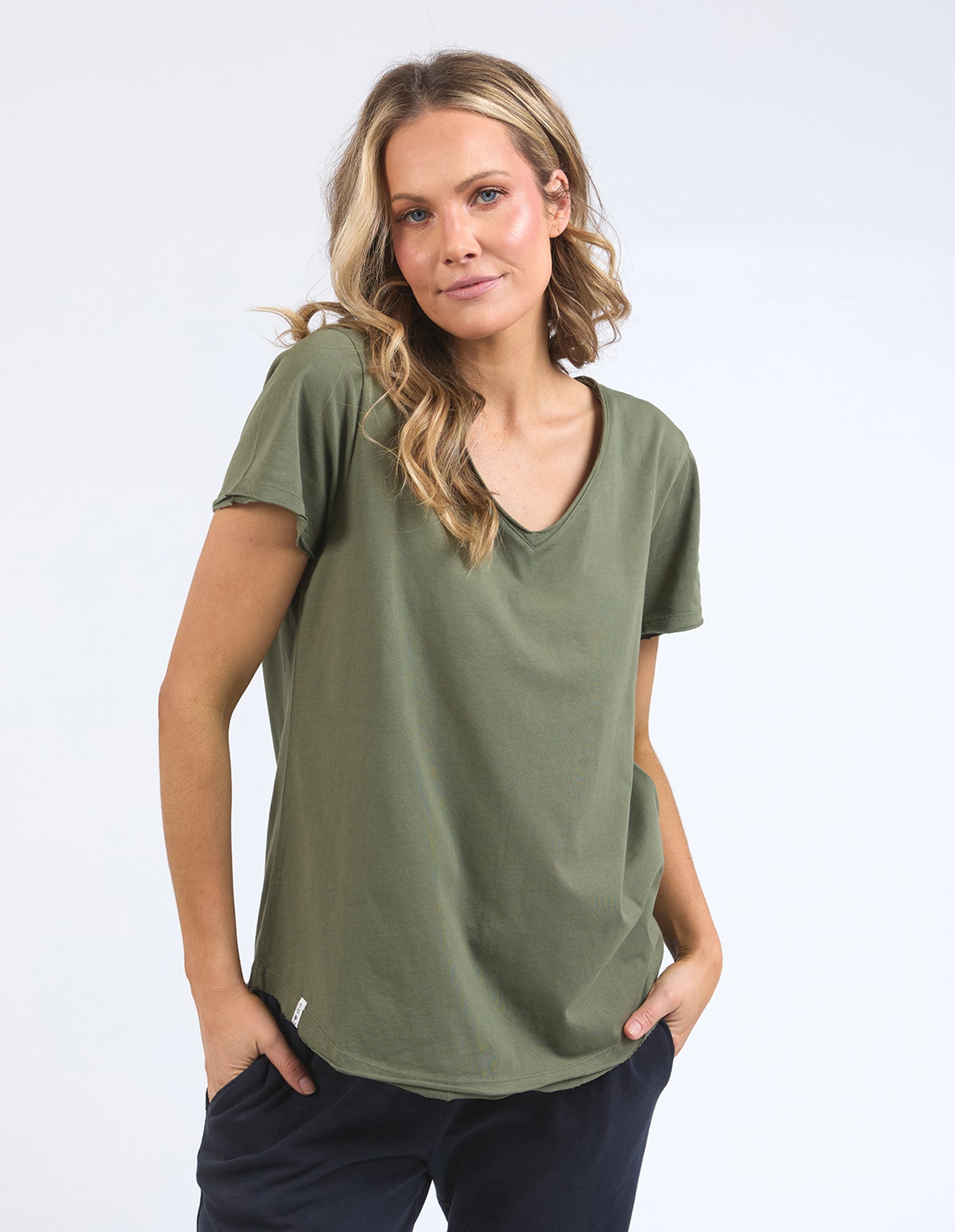 Pima Vee Tee - Khaki