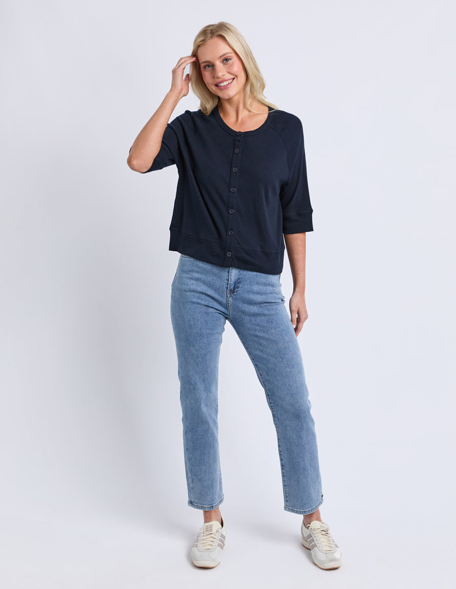 Yvette S/S Cardi - Navy