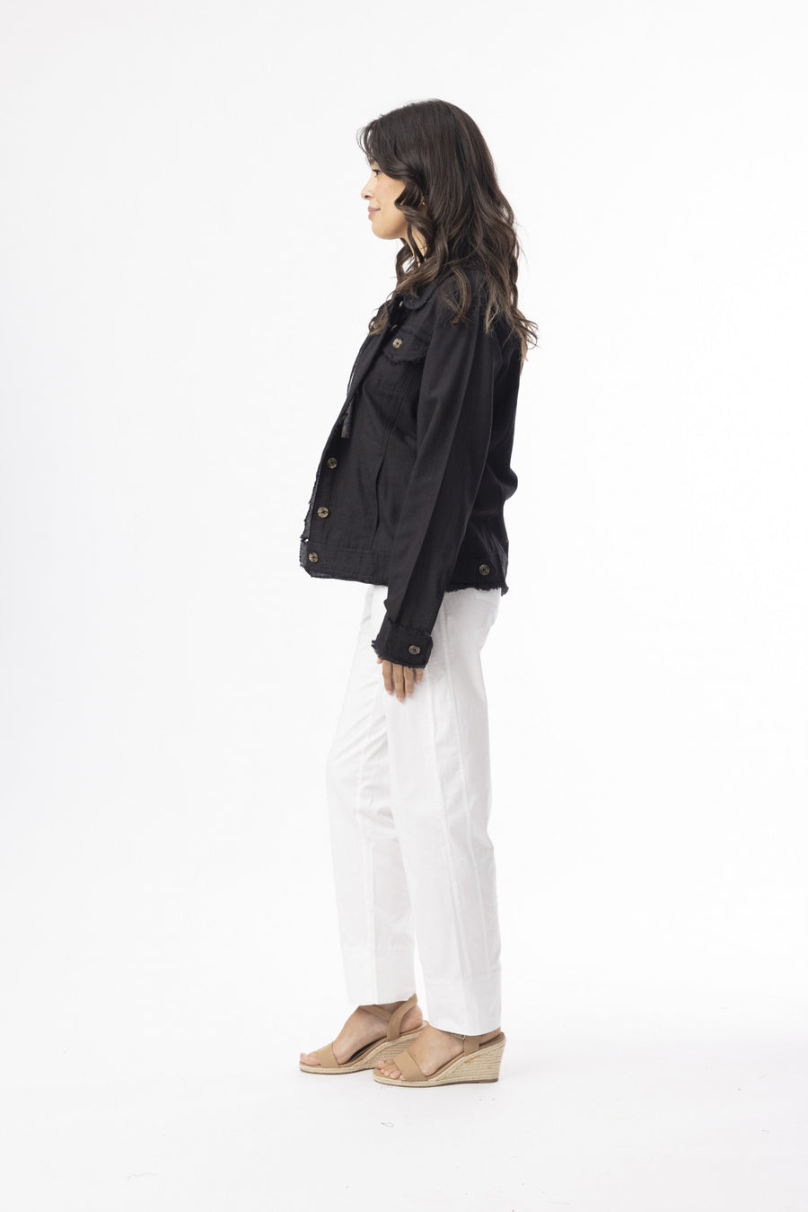 Linen Essentials Jacket - Black