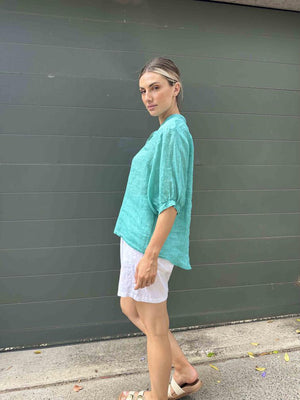 Amara Shirt - Aqua