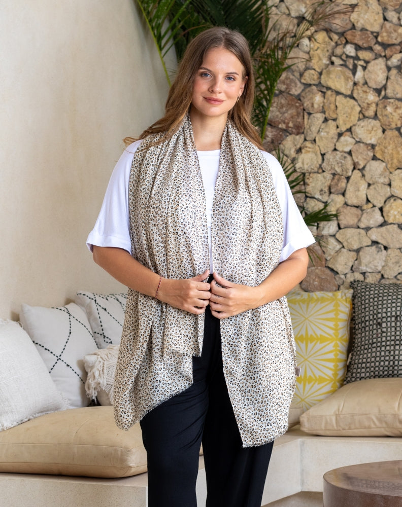 Animal Print Scarf - Small Leopard