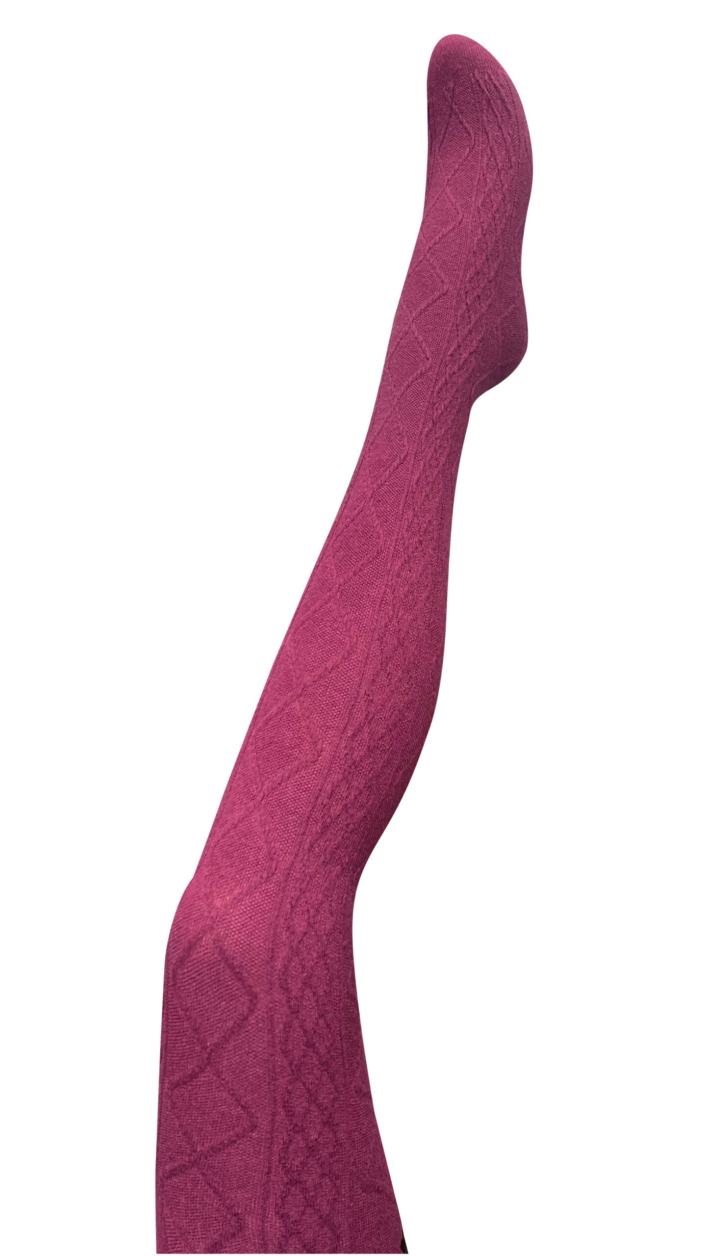 Aran Cashmere Blend Tights – Claret