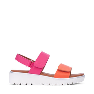 Arica Sandals - Orange/Fuchsia