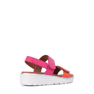 Arica Sandals - Orange/Fuchsia