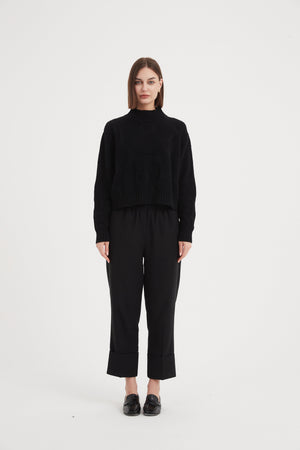 Jacquard Knit - Black