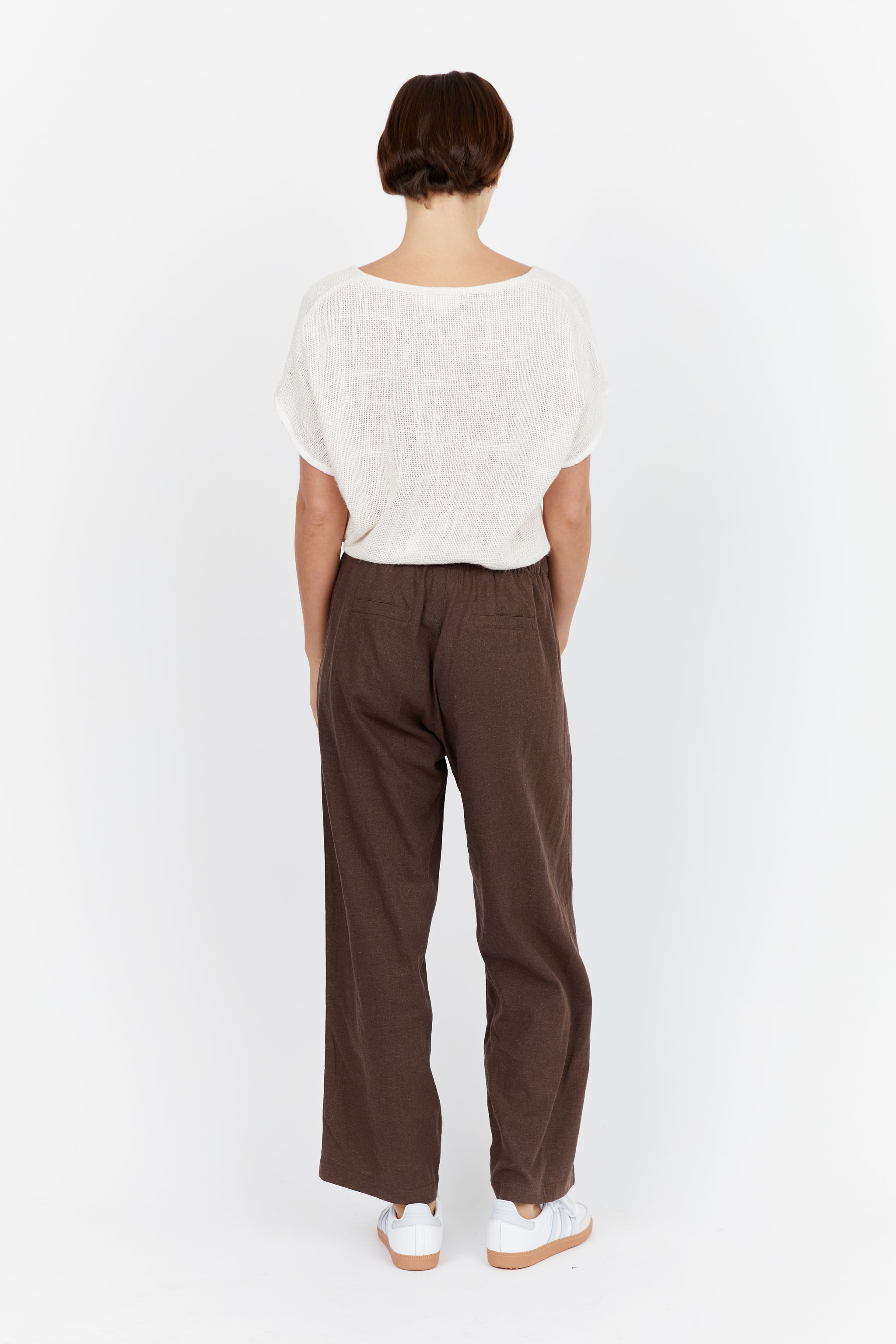 Isla Linen Pant - Dark Chocolate