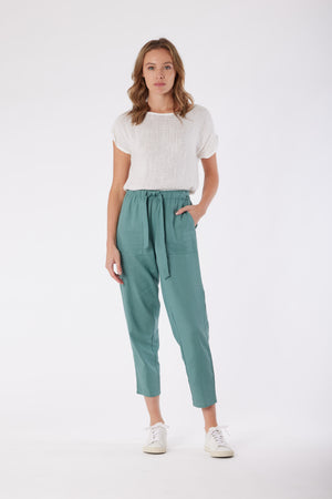 Tuscan Linen Pant - Seafoam Green