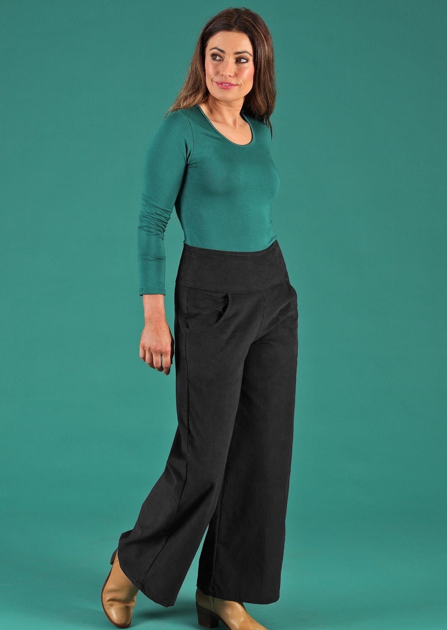 Esta Corduroy Pants - Black