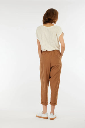 Tuscan Linen Pant - Toffee