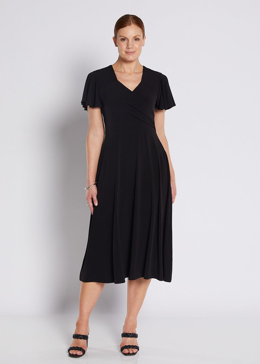 Saraid Wrap Dress - Black