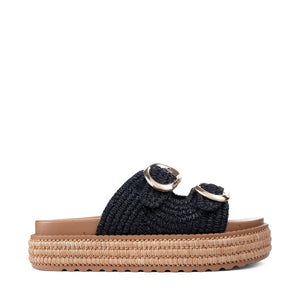 Ferrito Platform Sandals - Black
