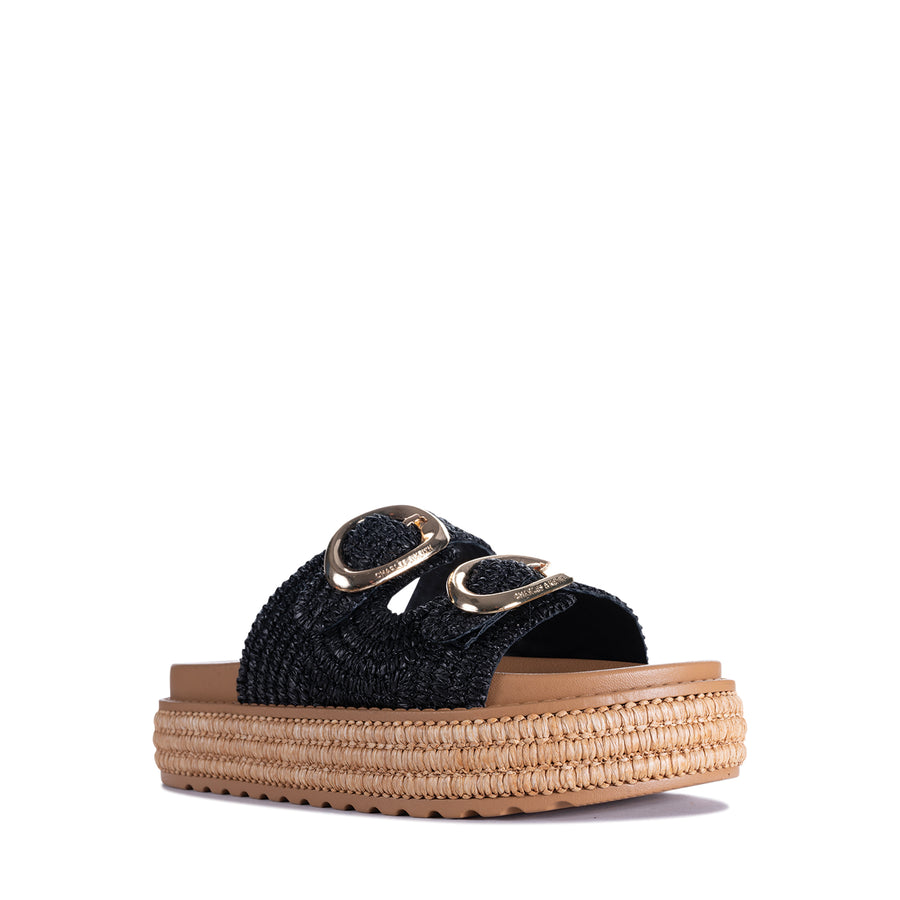 Ferrito Platform Sandals - Black