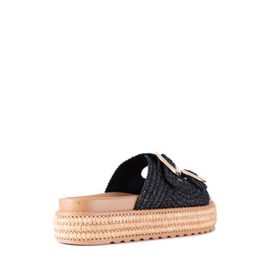 Ferrito Platform Sandals - Black
